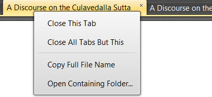 Document Navigation Tabs Toolbar